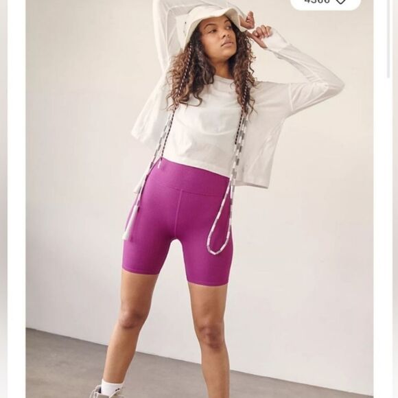 NWOT Free People Happiness Runs Bike Short - Picture 4 of 11